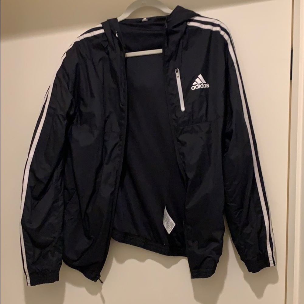 Adidas hooded windbreaker